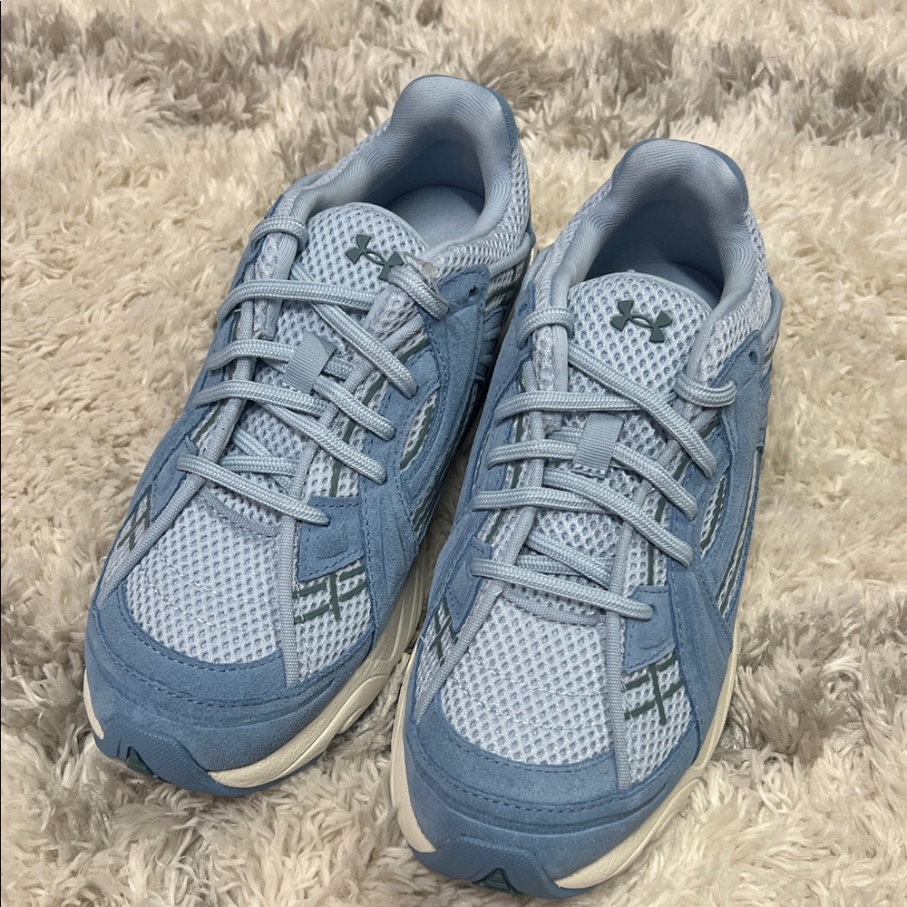 Under Armour Blue and White Sneakers